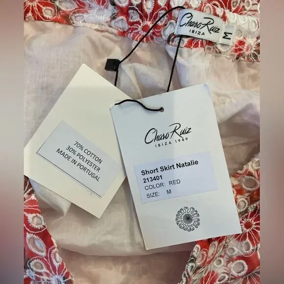 Charo Ruiz Red and White Floral Mini Dress - Picture 8 of 10